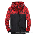 Hot Sale Men's Camo Patchwork Windbreak Jacket Custom